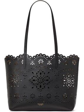Women  Perforated Black  Imported Leather Crossbody Zipper Handbag